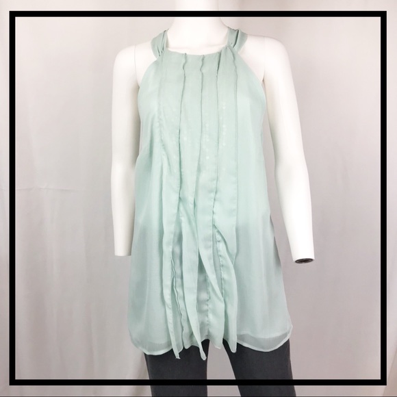 NUE OPTIONS Sleeveless, Pleated Top with Sequins - Picture 2 of 5